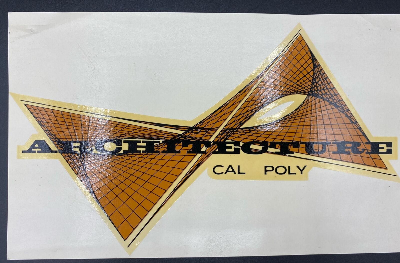 Vintage Cal Poly Architecture Water Decal Angelus Pacific Company
