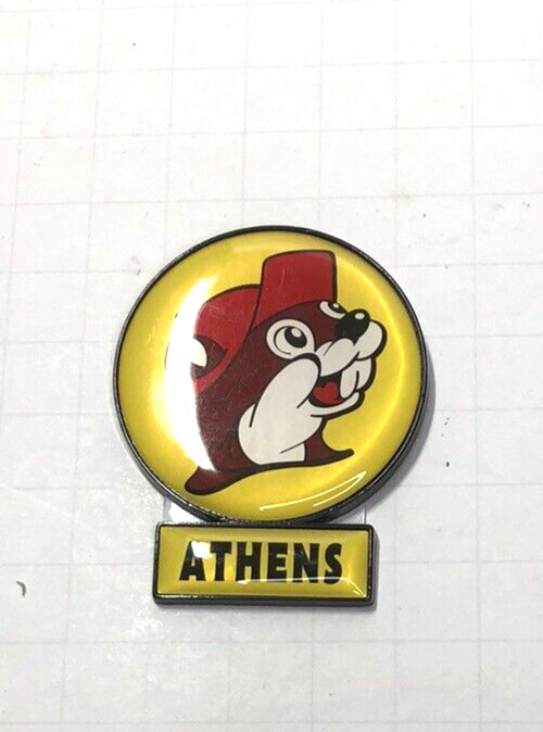 Buc-ee's Souvenir Magnet - Athens, Alabama Sign - Yellow 2 x 2.5 in - Brand New