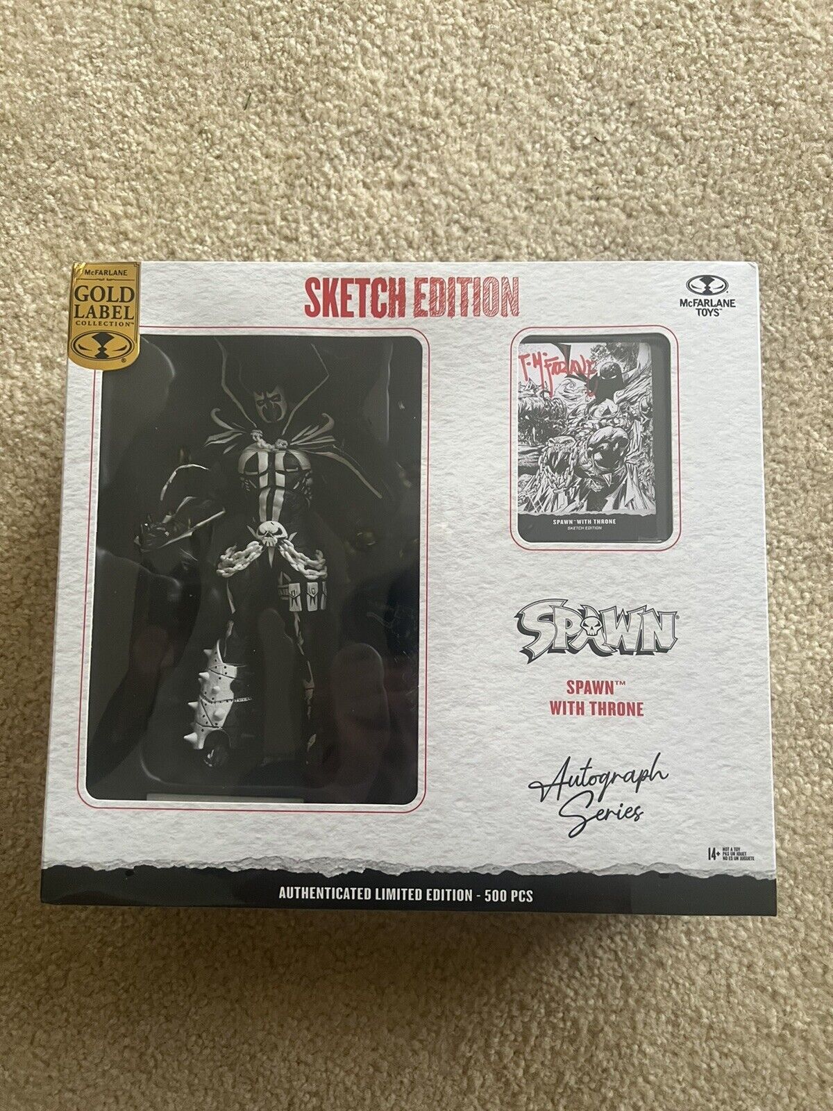 SDCC 2023 EE SPAWN THRONE DELUXE AUTOGRAPHED LINE ART GOLD LABEL 7\
