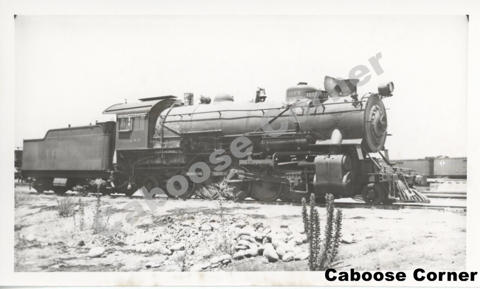 AT&SF Atchison Topeka & Santa Fe Railway #1677 Bakersfield 1935 B&W Photo (2118)