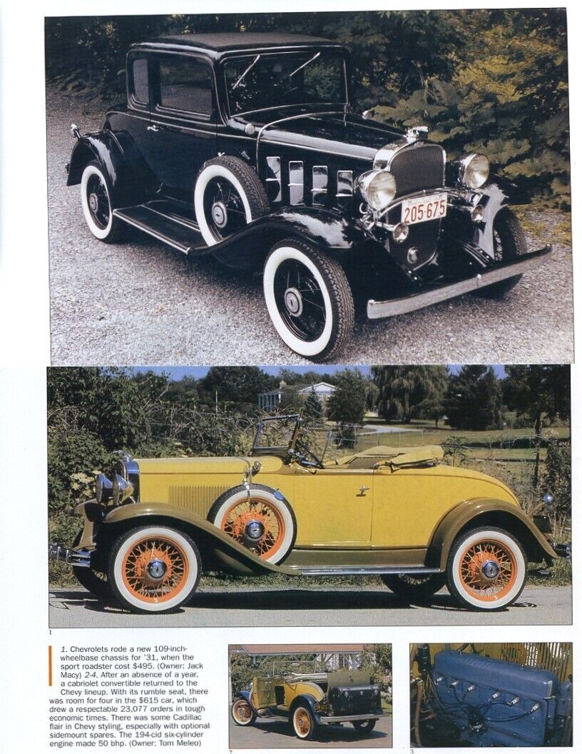 1931 - 1932 CHEVROLET CHEVY AE BA 10 pg COLOR ARTICLE