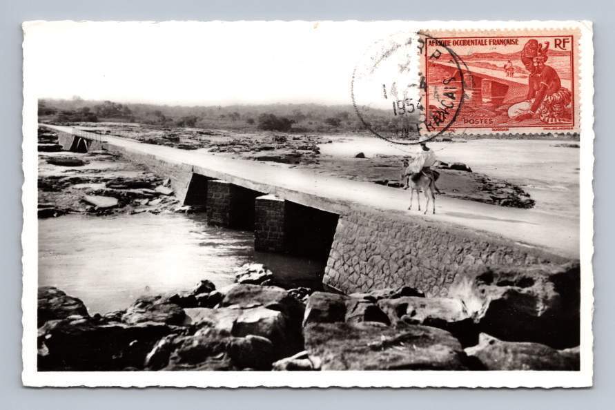 Vintage BAMAKO Niger Maximum RPPC Maxicard Photo Postcard 1954