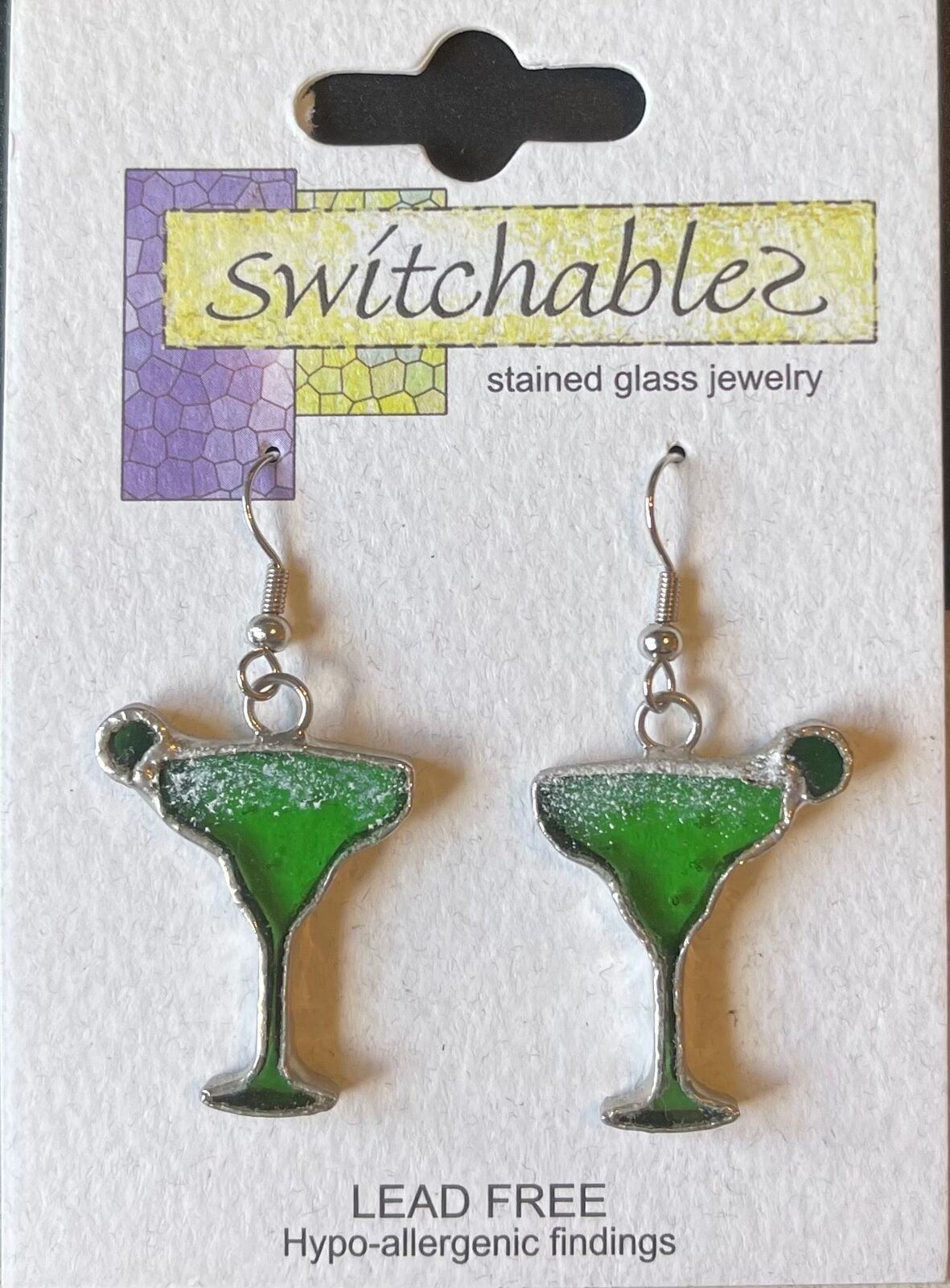 Margarita Stained Glass Hook Earrings: Switchables Earrings