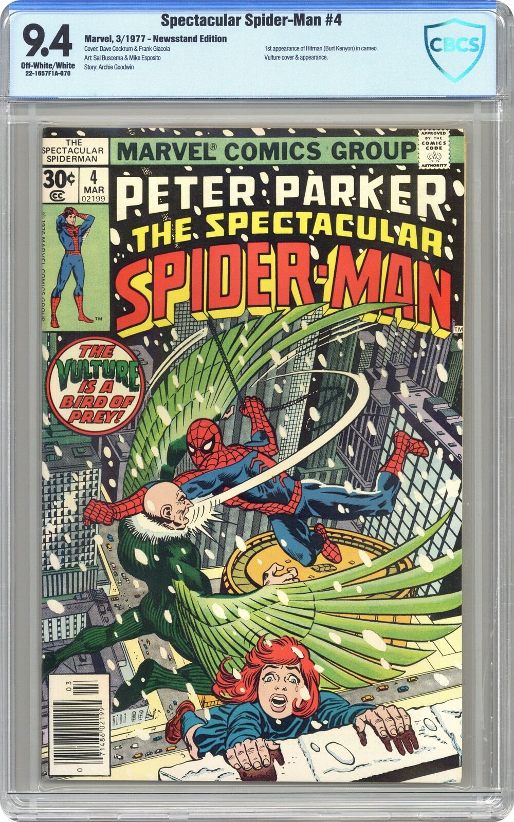 Spectacular Spider-Man Peter Parker #4 CBCS 9.4 Newsstand 1977 22-1657F1A-070