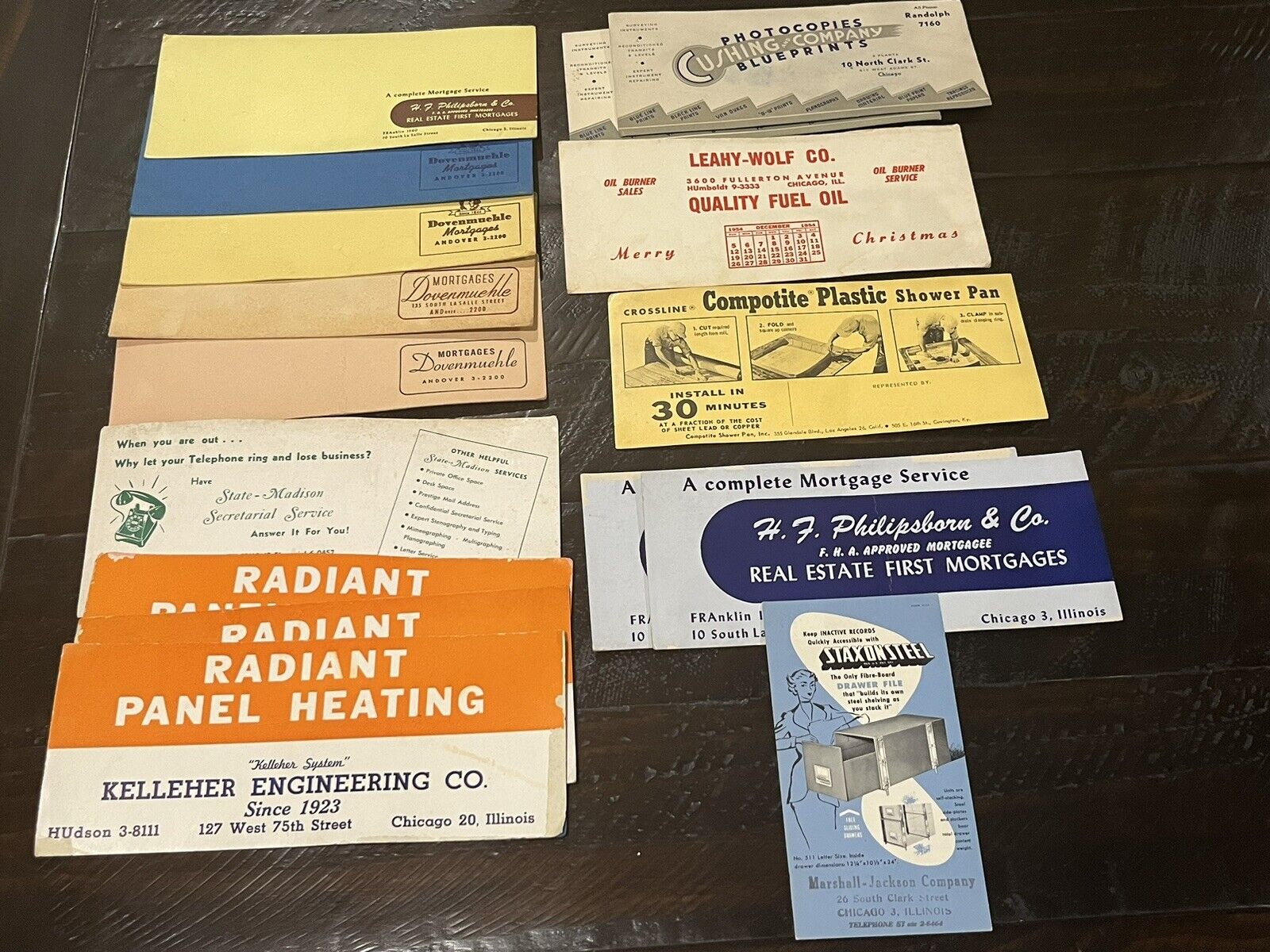 Vintage Lot Business Advertising Ink Blotters Chicago, Illinois