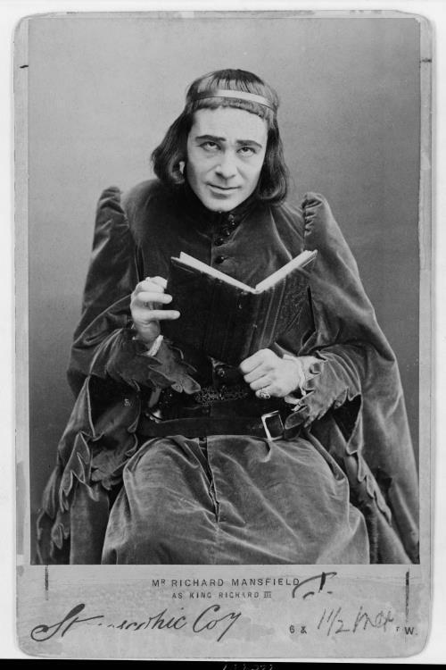 Richard Mansfield as King Richard III,1889,Theatrical Performance,Holding Book