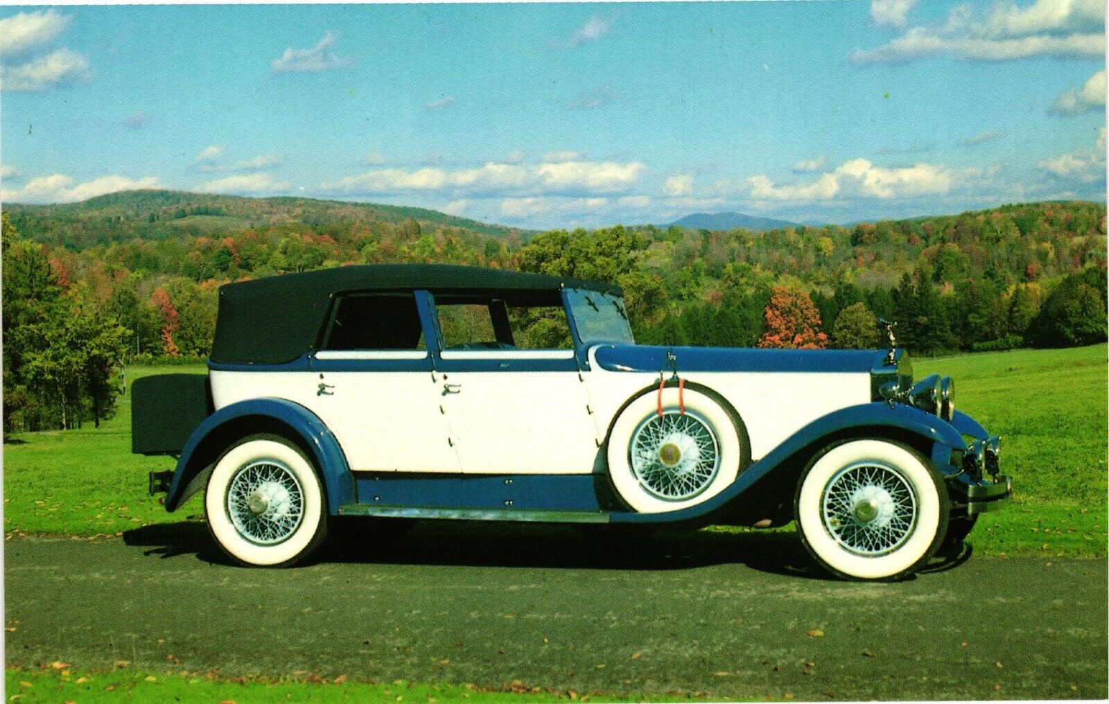1929 Rolls Royce Phantom 1 Convertible Antique Car Vintage Postcard UnPosted
