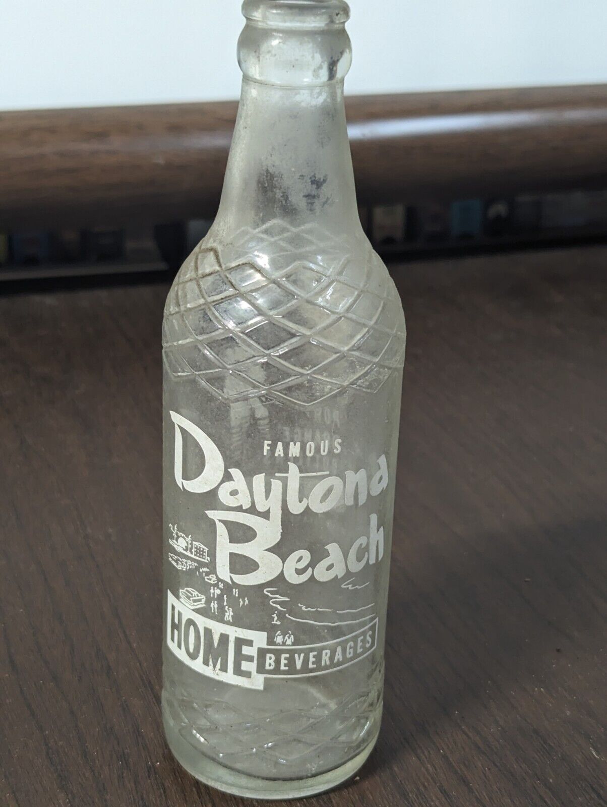 1958 Famous Daytona Beach Home Beverage Bottle Florida Port Orange Bottlers 