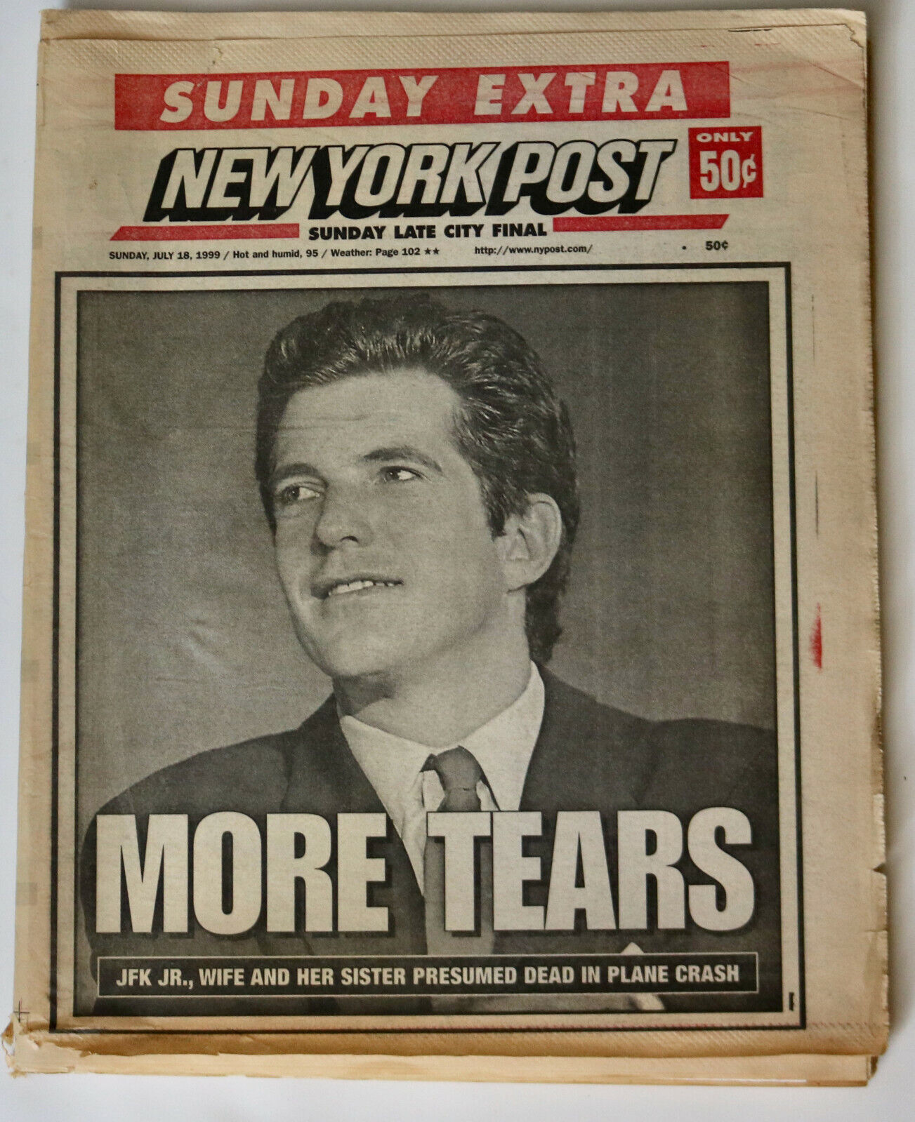New York Post paper magazine 1999 JFK JR plane crash Kennedy