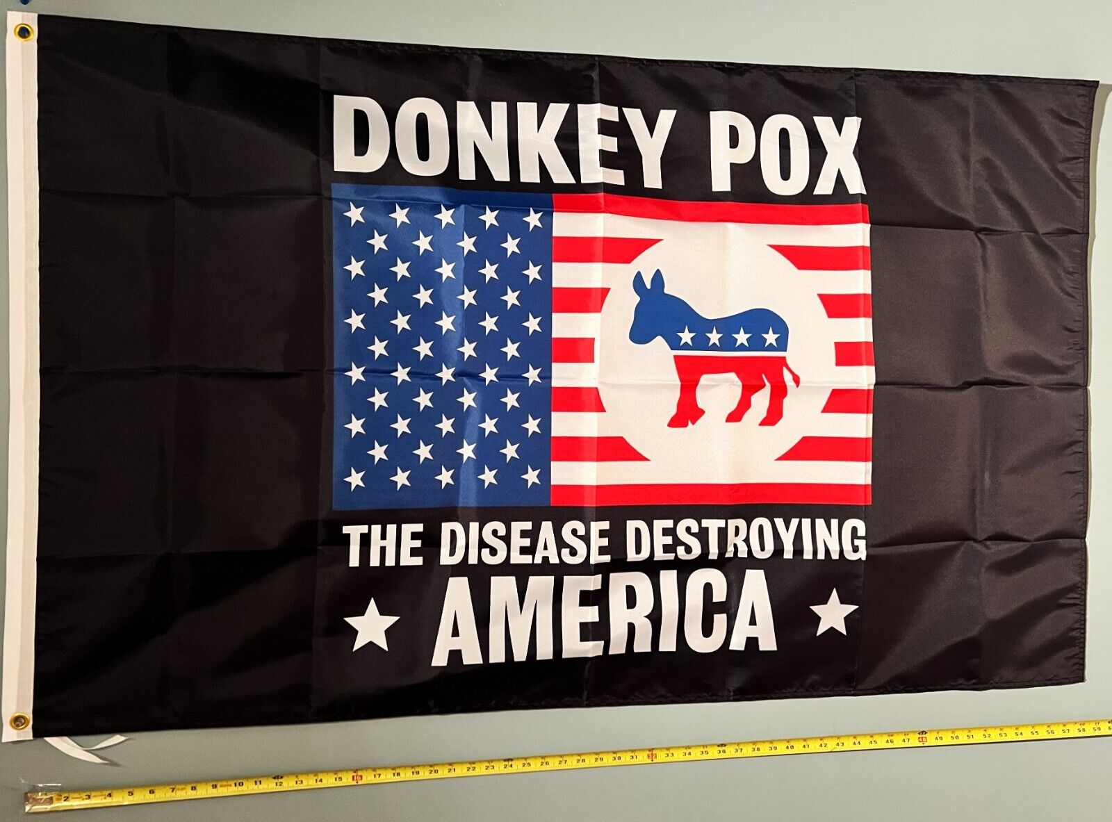 DONALD TRUMP FLAG FREE USA SHIP Donkey Pox B Republican Desantis USA Sign 3x5\'