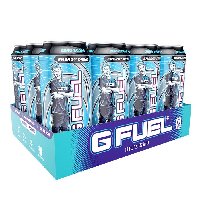 GFUEL Compound V, Knuckles Sour Power, Butters, and Ninja Can 12pk