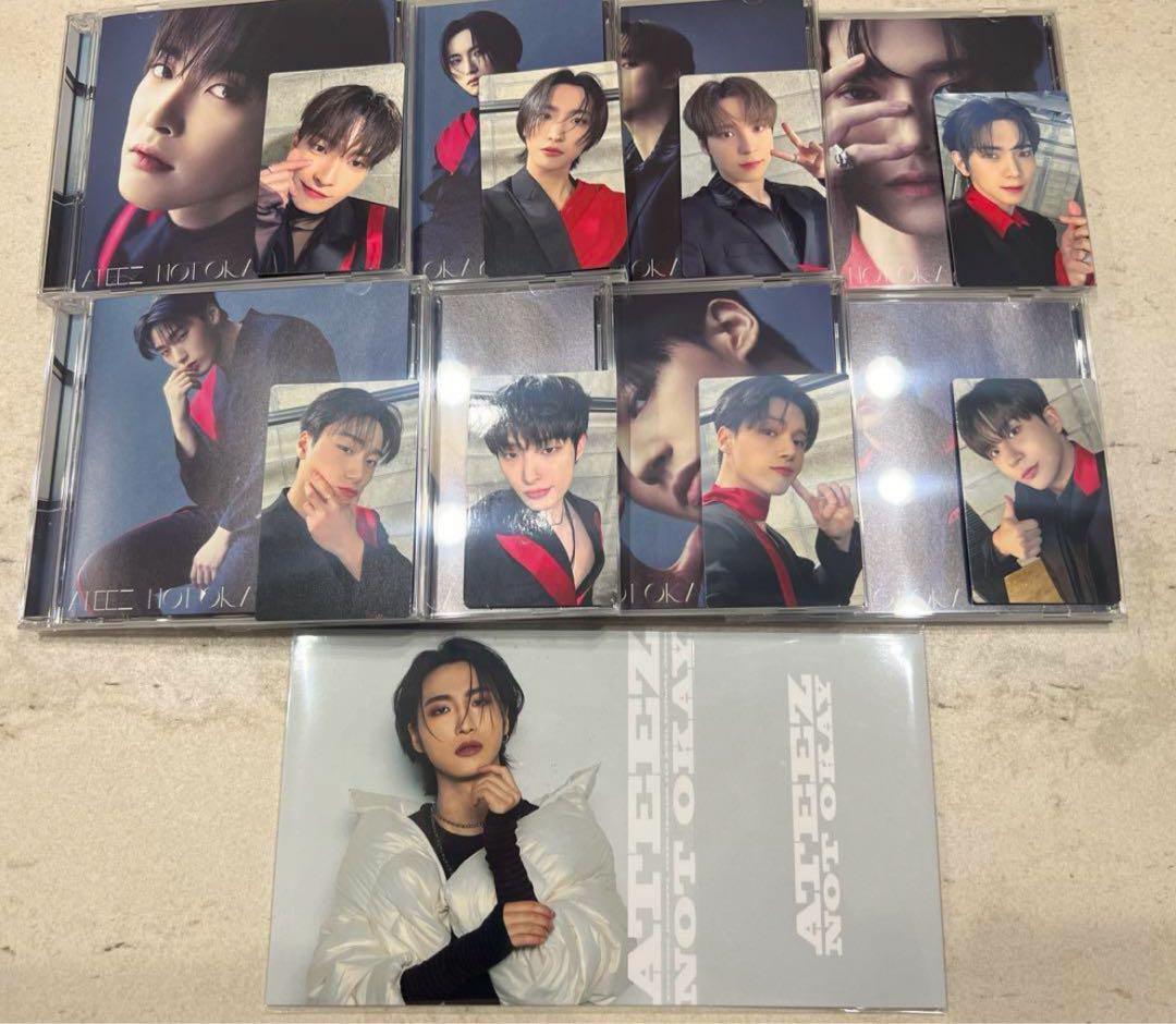 ATEEZ NOT OKAY Member Solo Edition 8 Form Set with Seonghwa Cover