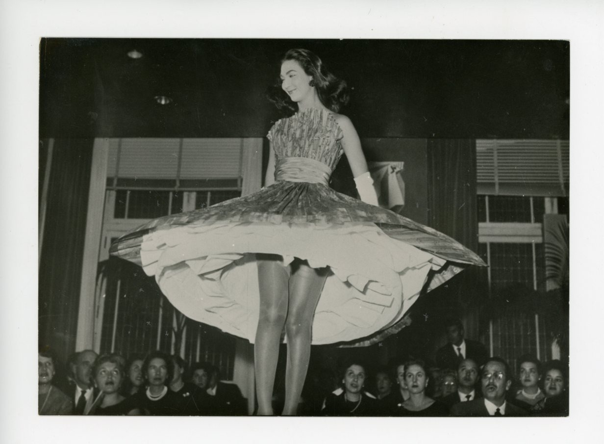 Teresita Montes present in Madrid Parisian fashion, 1957 Vintage silver print 
