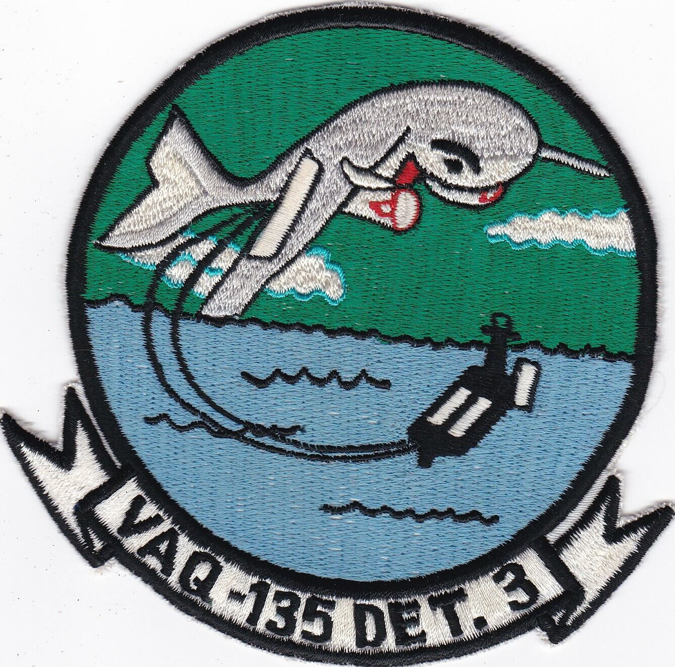 USN VAQ-135 Det 3 Whales Patch S-23