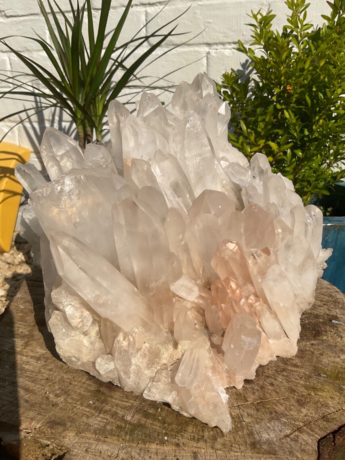 Large Clear Quartz Crystal Cluster, Quartz Crystal,Lechang Mine,China 5.8 kilos
