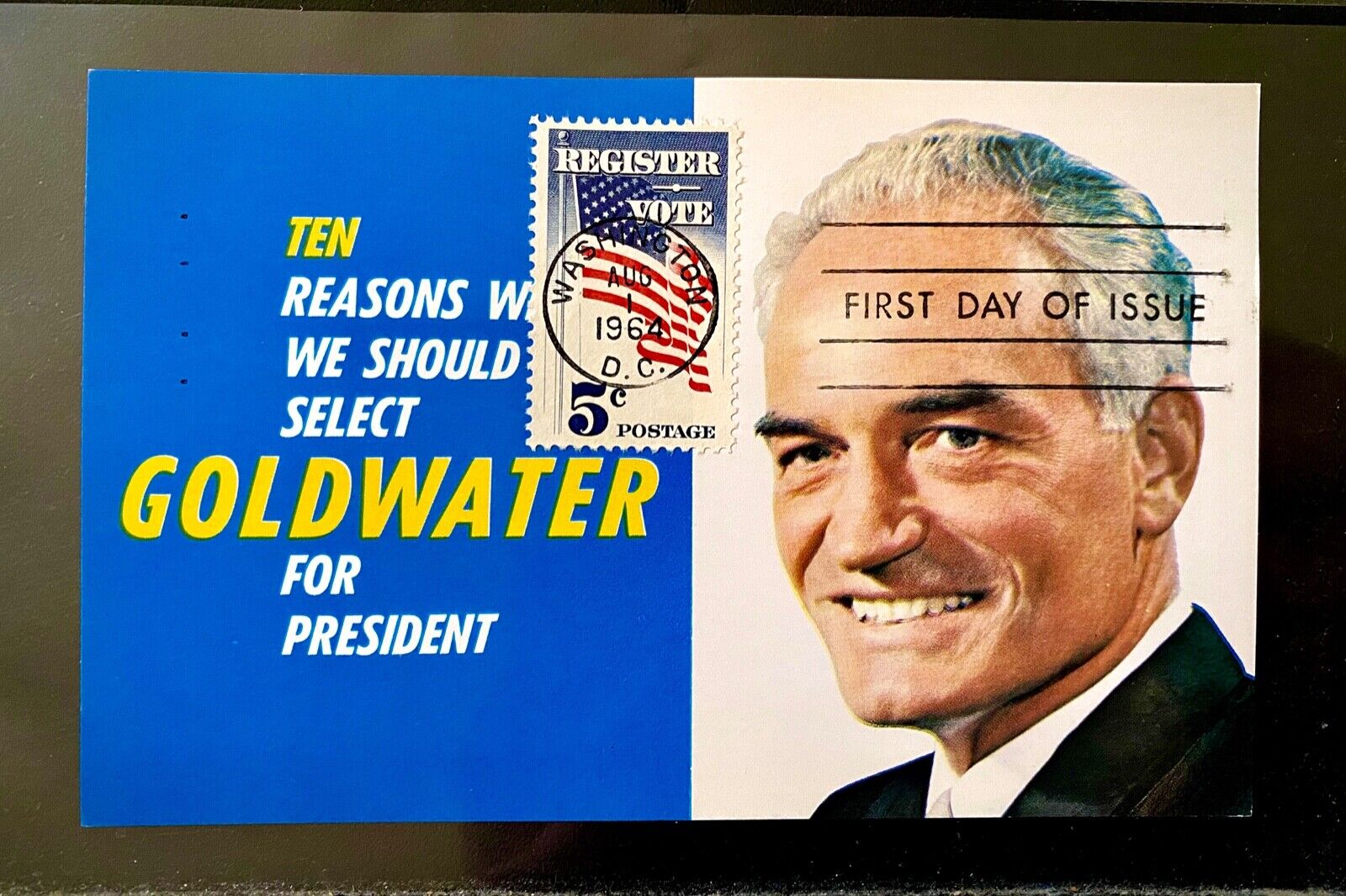 StampTLC US 1249 Vote Goldwater President Poll Freedom Conservative Rights FDC