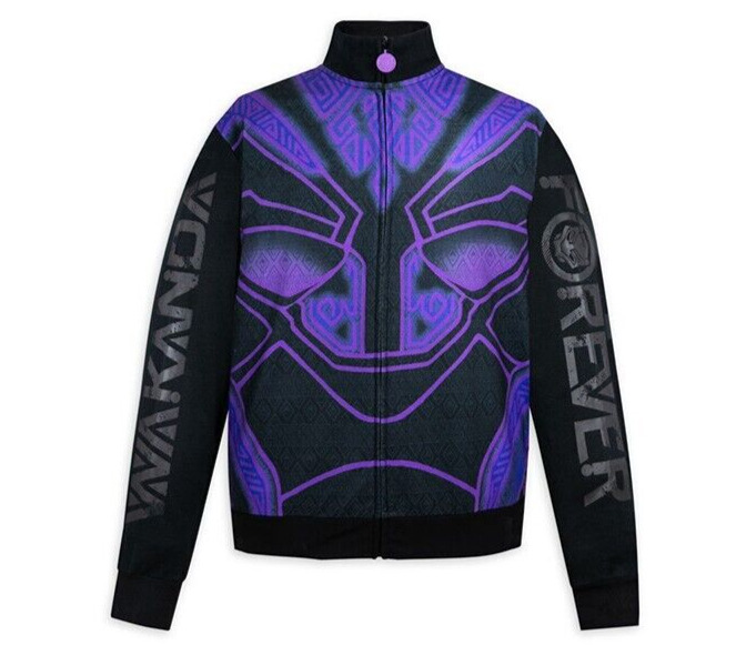 Disney Marvel Small Black Panther Wakanda Forever Warm Zip Up Jacket New Tags SM