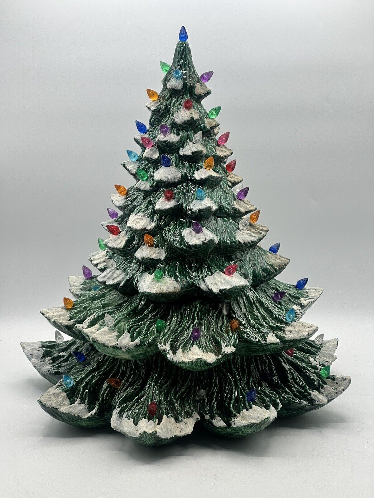 Ceramic 18” Christmas Tree By Nowell’s Molds 3 Piece No Light Base