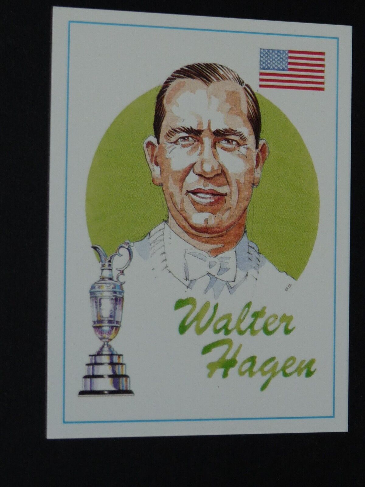 GAMEPLAN CARD 1993 GOLF OPEN CHAMPIONS GOLFING #6 WALTER HAAGEN USA GOLFER