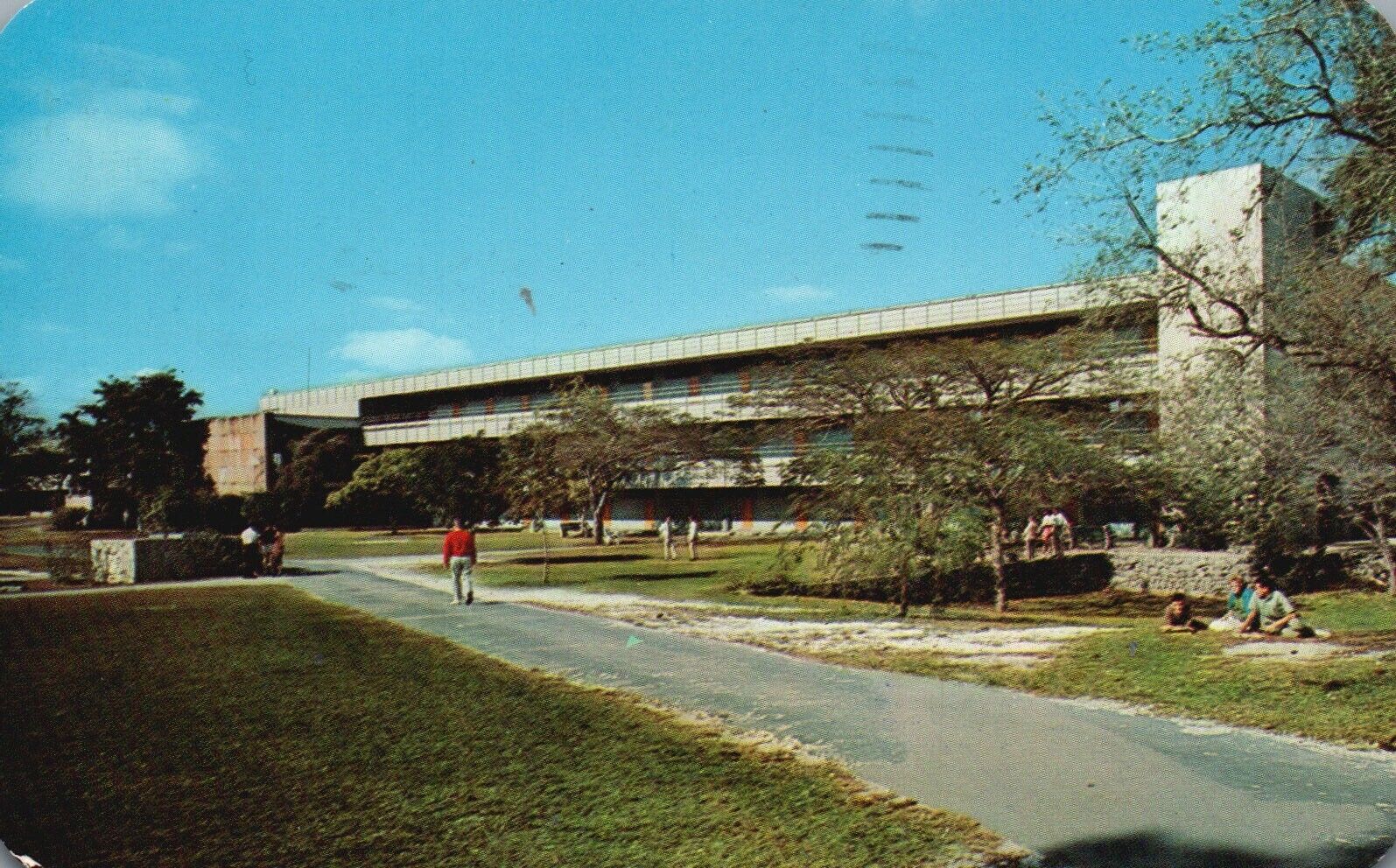 Postcard FL Coral Gables University of Miami Class Building 1964 Chrome PC H6380