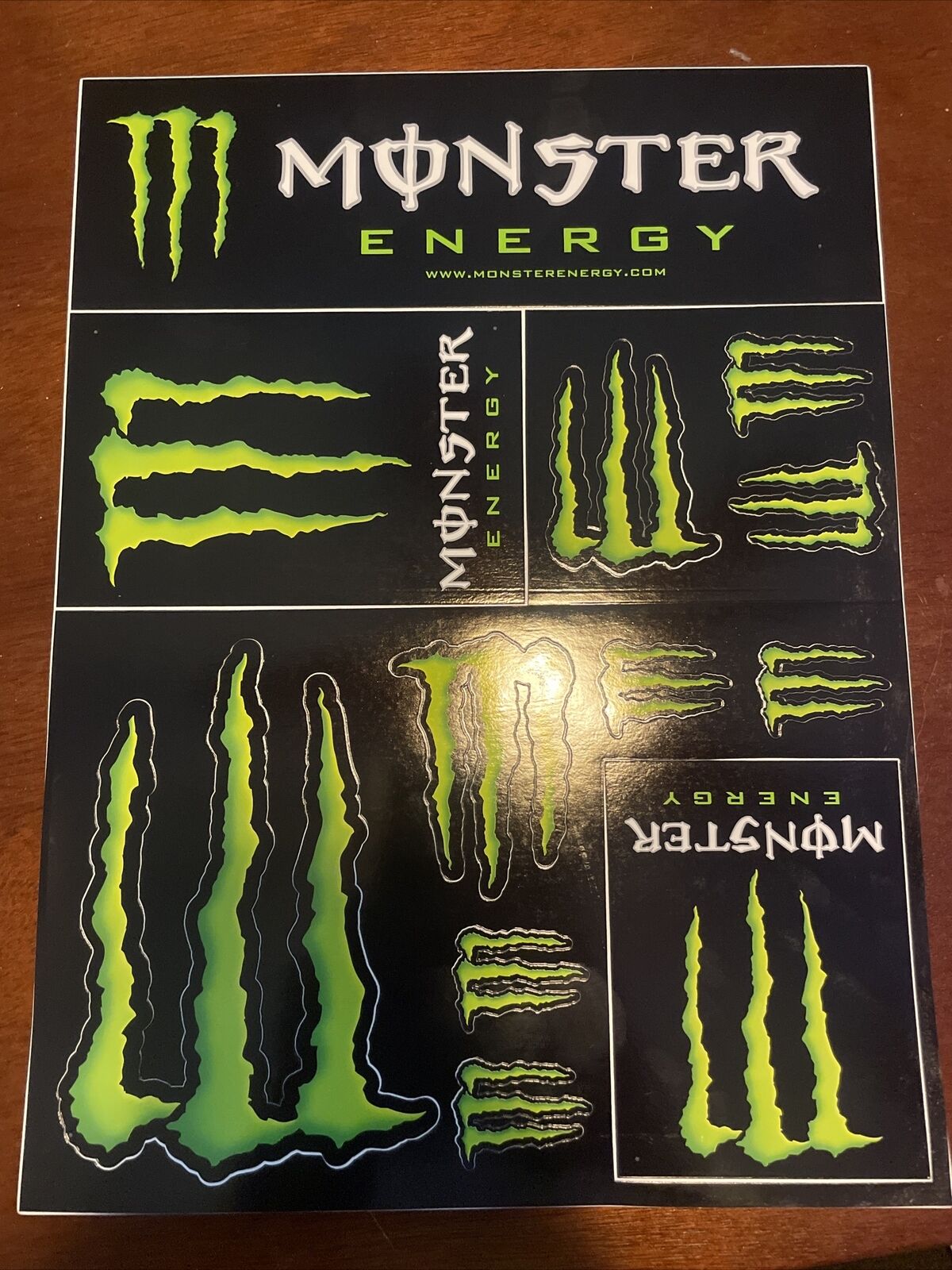 Monster Energy Sticker page, 12 individual decals, 1 sheet is 12\' in length NEW