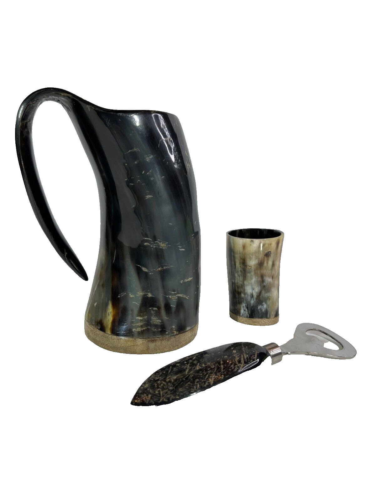 Viking Culture, Ox Horn, Drinking Cup, Shot glass, Bottle opener, Bag, Ale/Beer