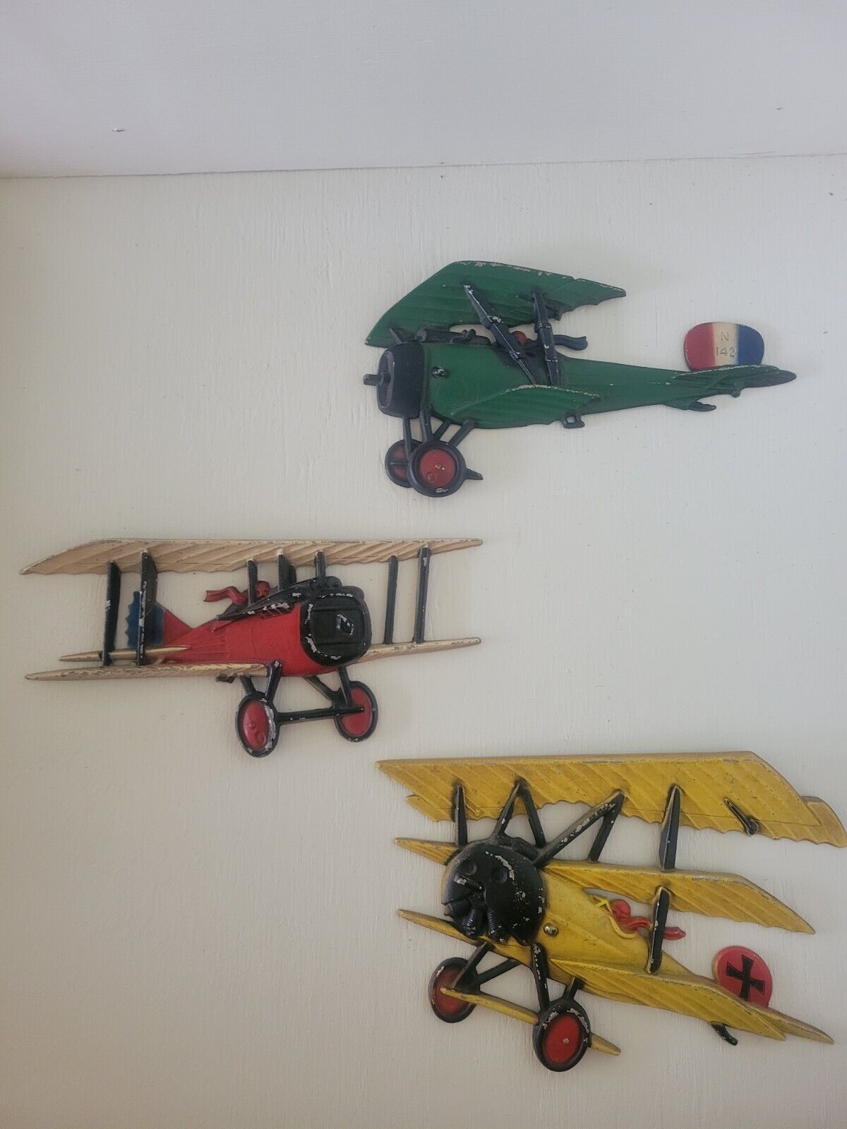 Vintage Homco 1975 Wall Art Airplanes Set of 3