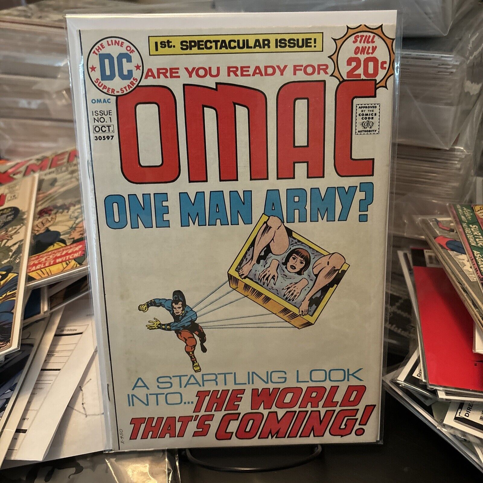 Omac Comic Lot #1-8 1974, Mid To Higher Grade. Total 8 Comics