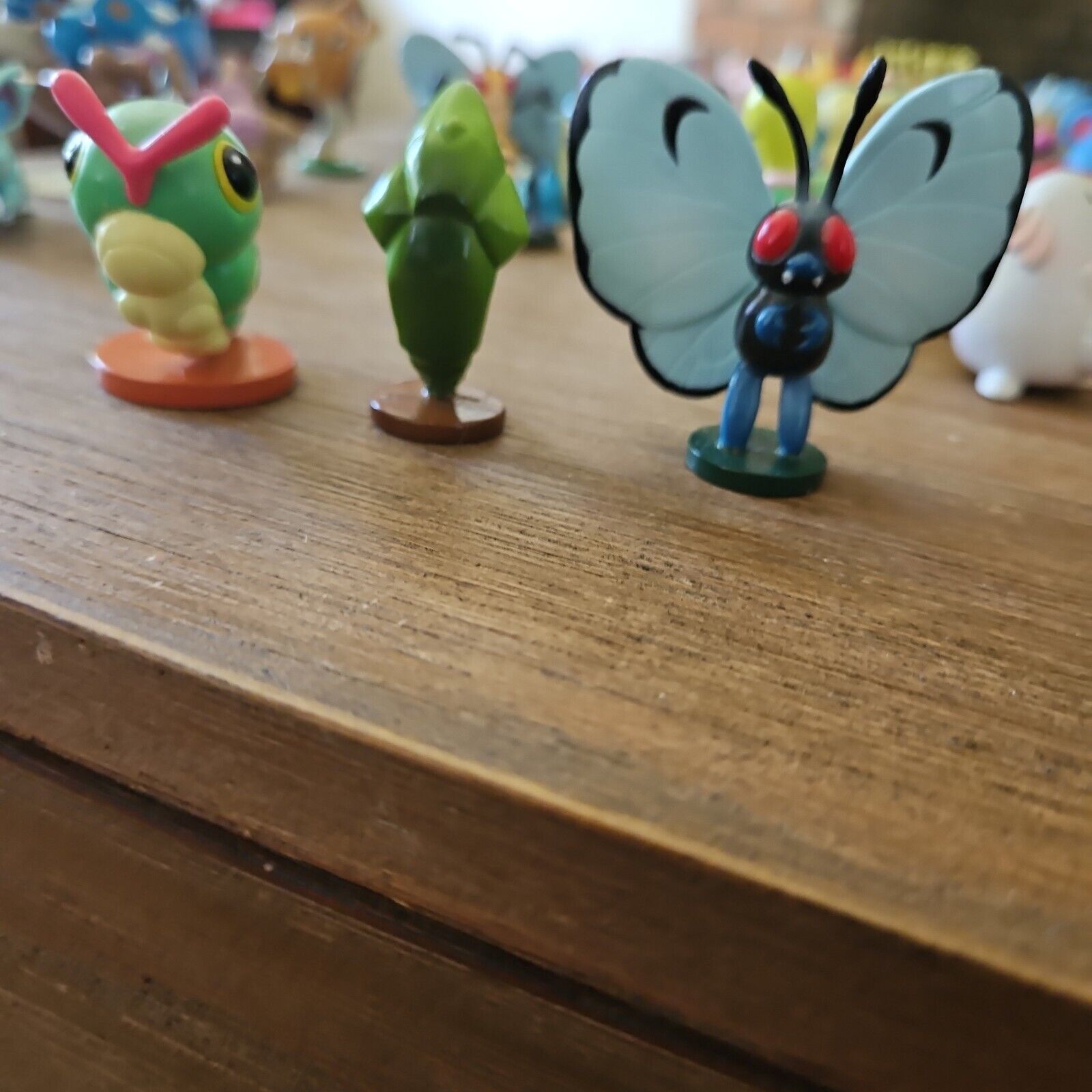 Vintage 1999 Tomy Butterfree, Caterpie and Metapod Figures