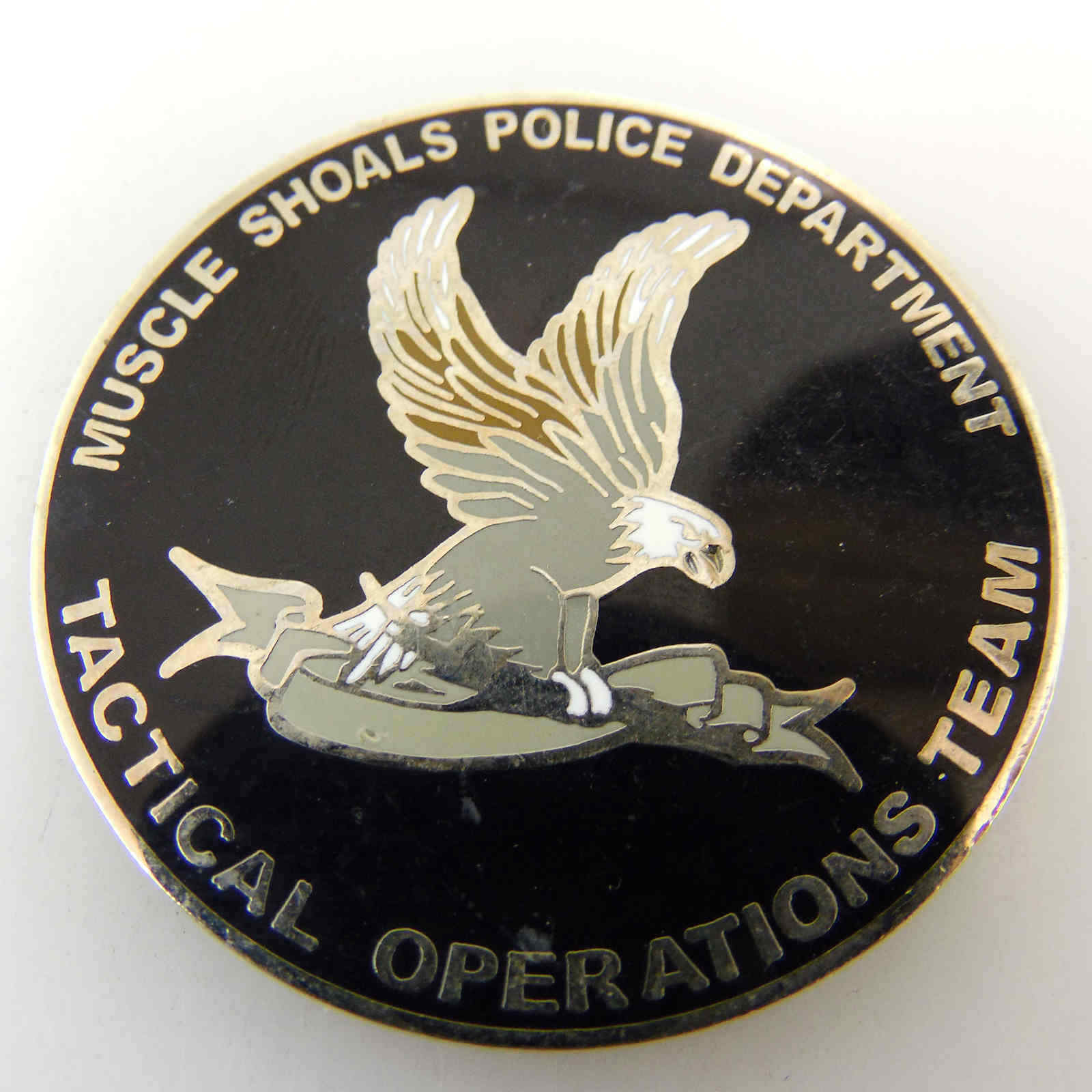 MUSCLE SHOALS POLICE DEPARTMENT TACTICAL OPERATONS TEAM CHALLENGE COIN