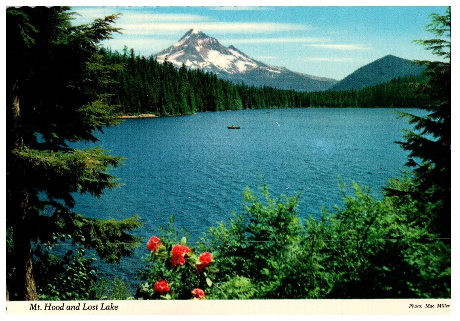 Postcard Mt Hood and Lost Lake, Oregon 1970\'s 