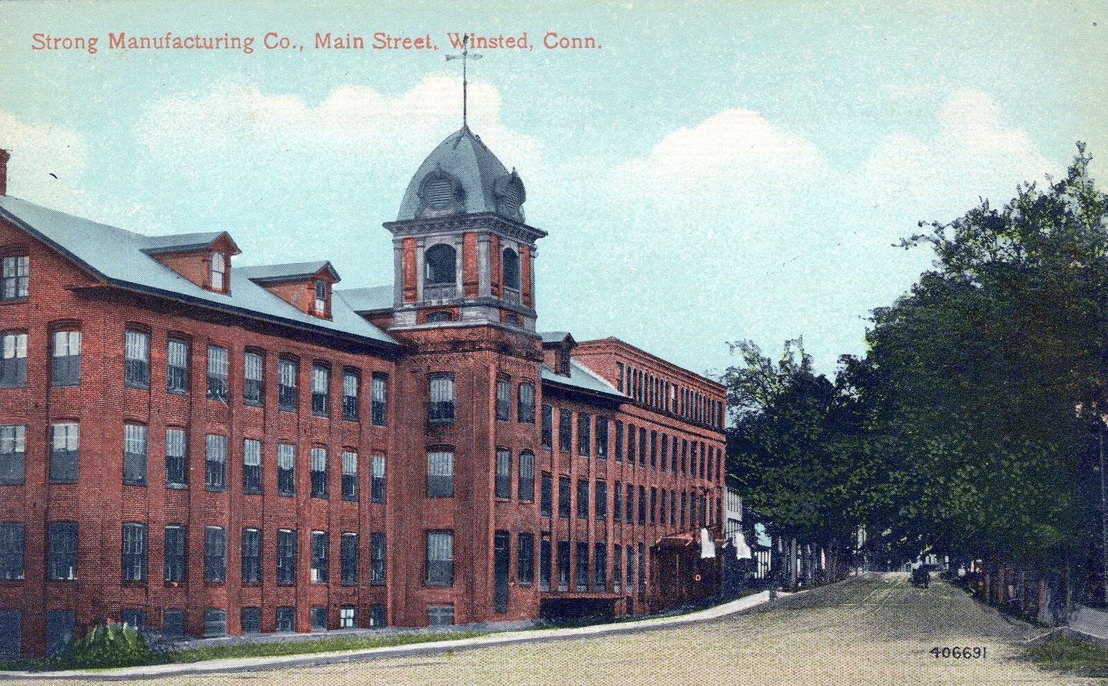 WINSTED CT - Strong Manufacturing Co. Main Street Postcard