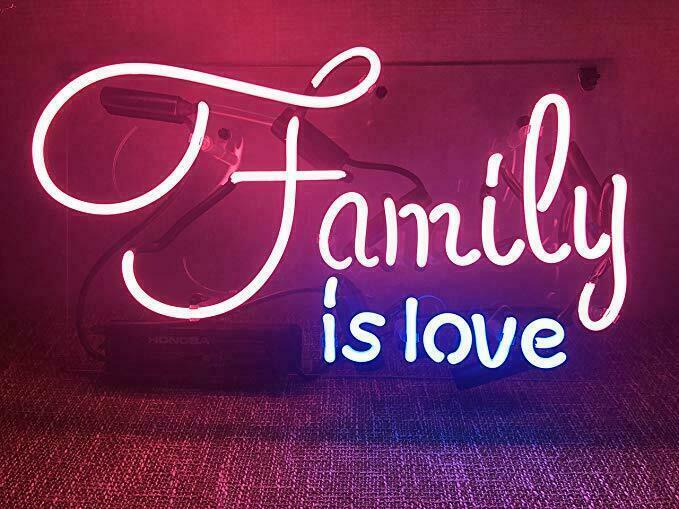 Family Is Love Neon Sign Light Home Room Wall Hanging Nightlight Artwork 14