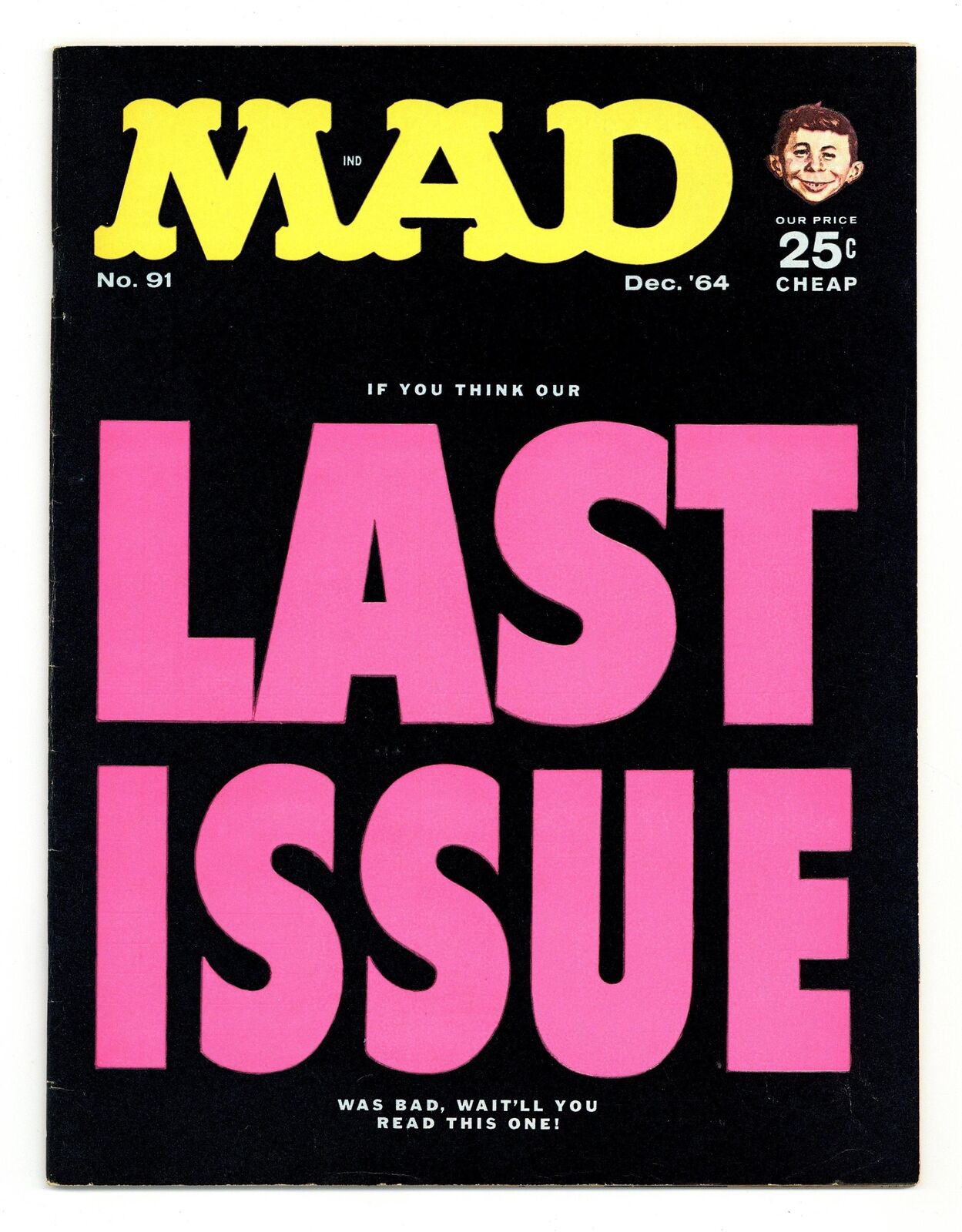 Mad Magazine #91-25C FN- 5.5 1964