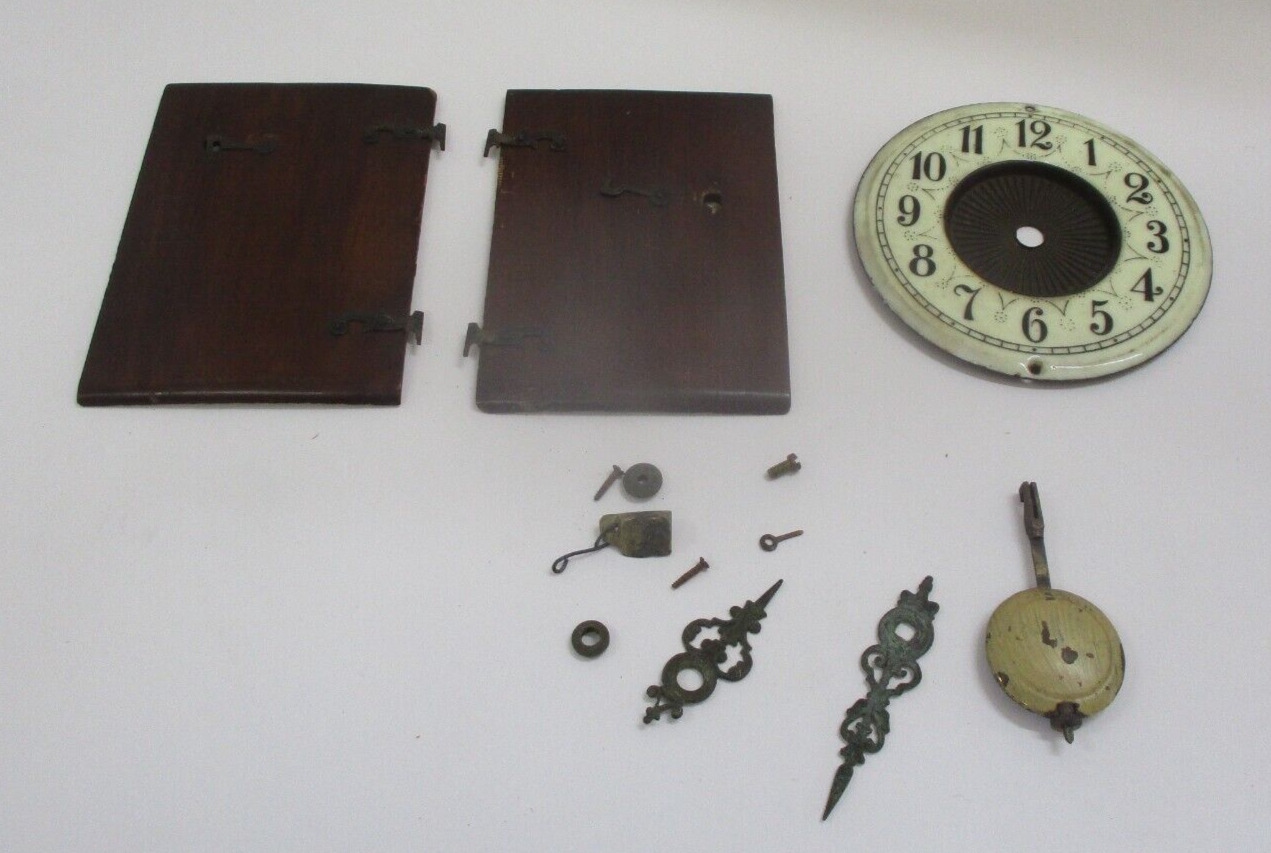 Antique 4” Porcelain Clock Dial Face and some other pieces
