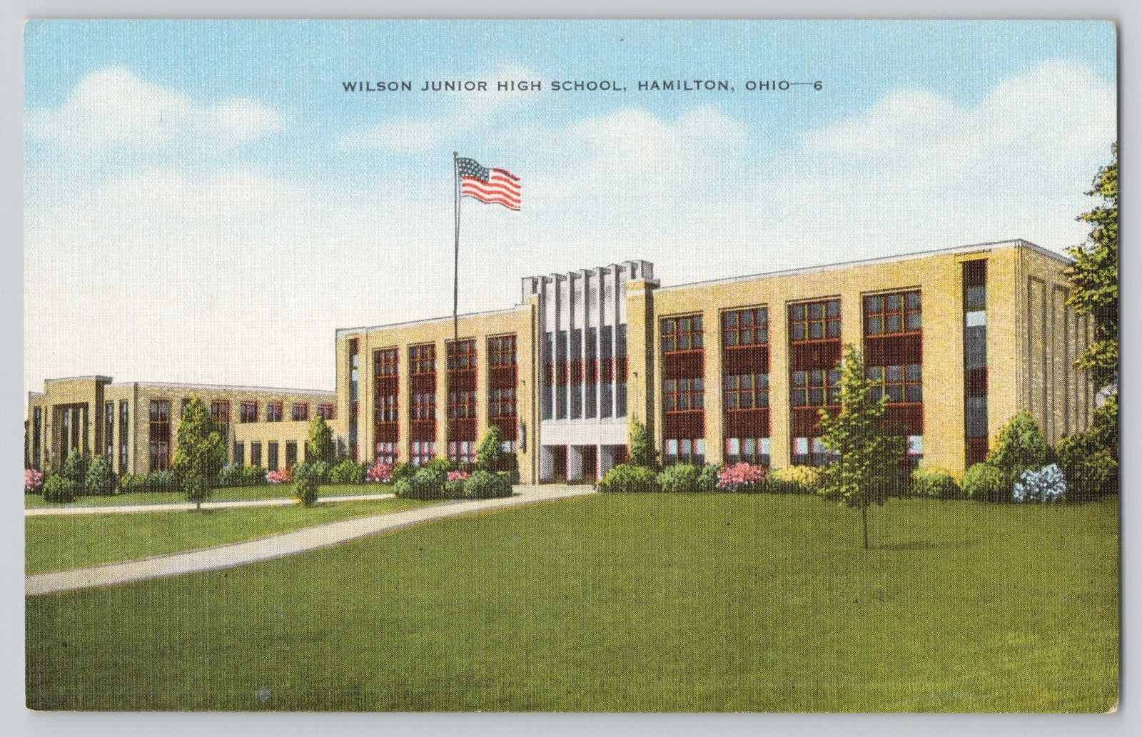 Postcard Wilson Junior High School, Hamilton, Ohio