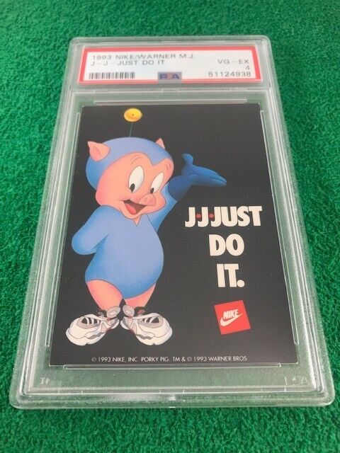 1993 Nike/Warner Bros./Michael Jordan/Porky Pig Promo Card PSA 4 Jordan 8