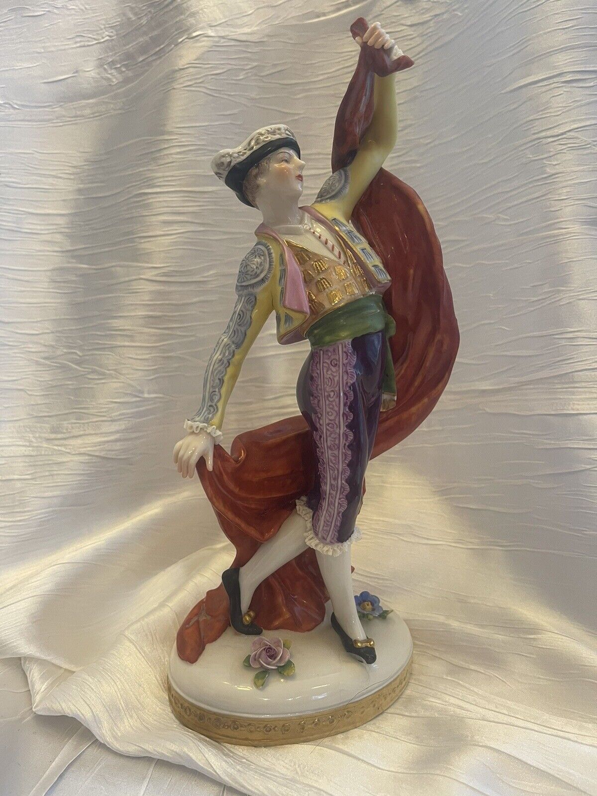 antique volkstedt figurine Of Toreador 10”