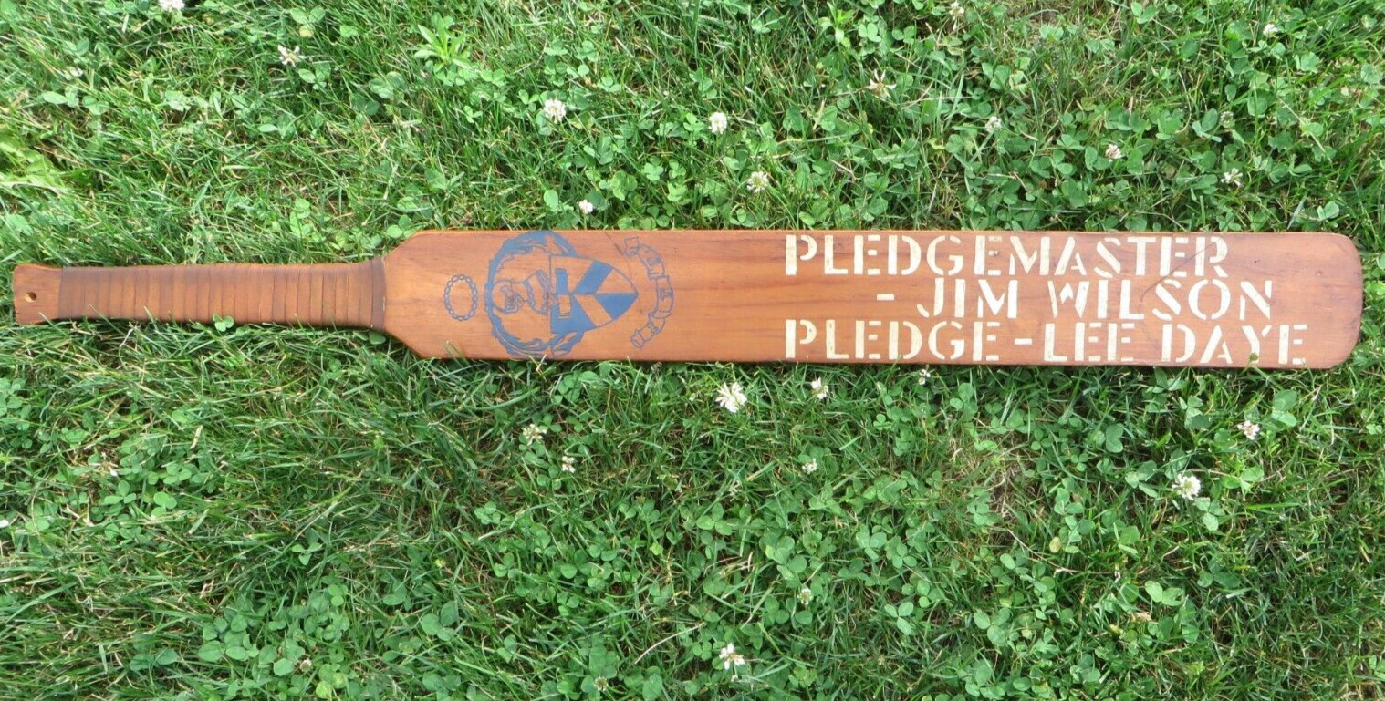 Vintage Sigma Tau Gamma Hand Made Wood Pledge Paddle Fraternity