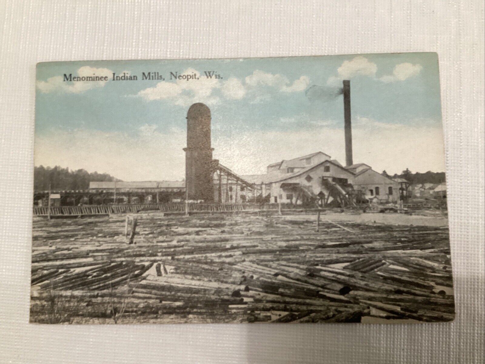 VTG  NEOPIT, WIS. MENOMINEE INDIAN SAWMILL Unposted Postcard