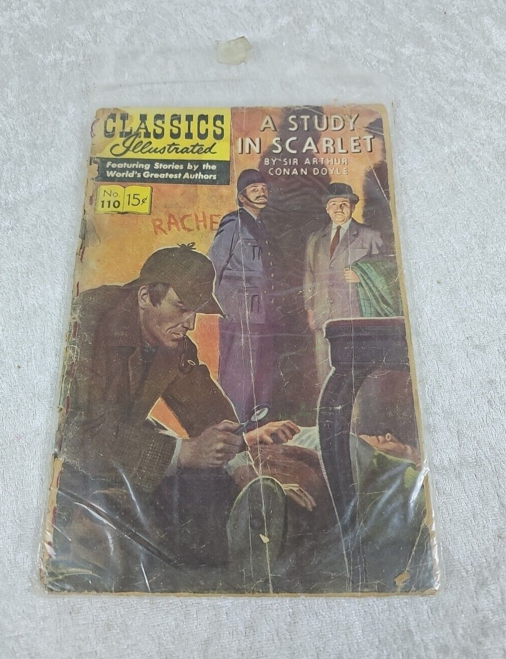 Classics illustrated 110 HRN 111 Study in Scarlet 1st Edition 1953