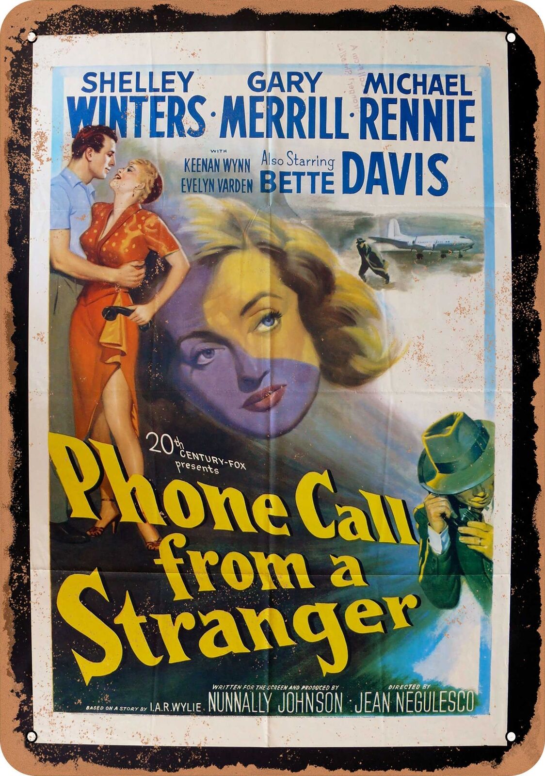 Metal Sign - Phone Call From a Stranger (1952) - Vintage Look