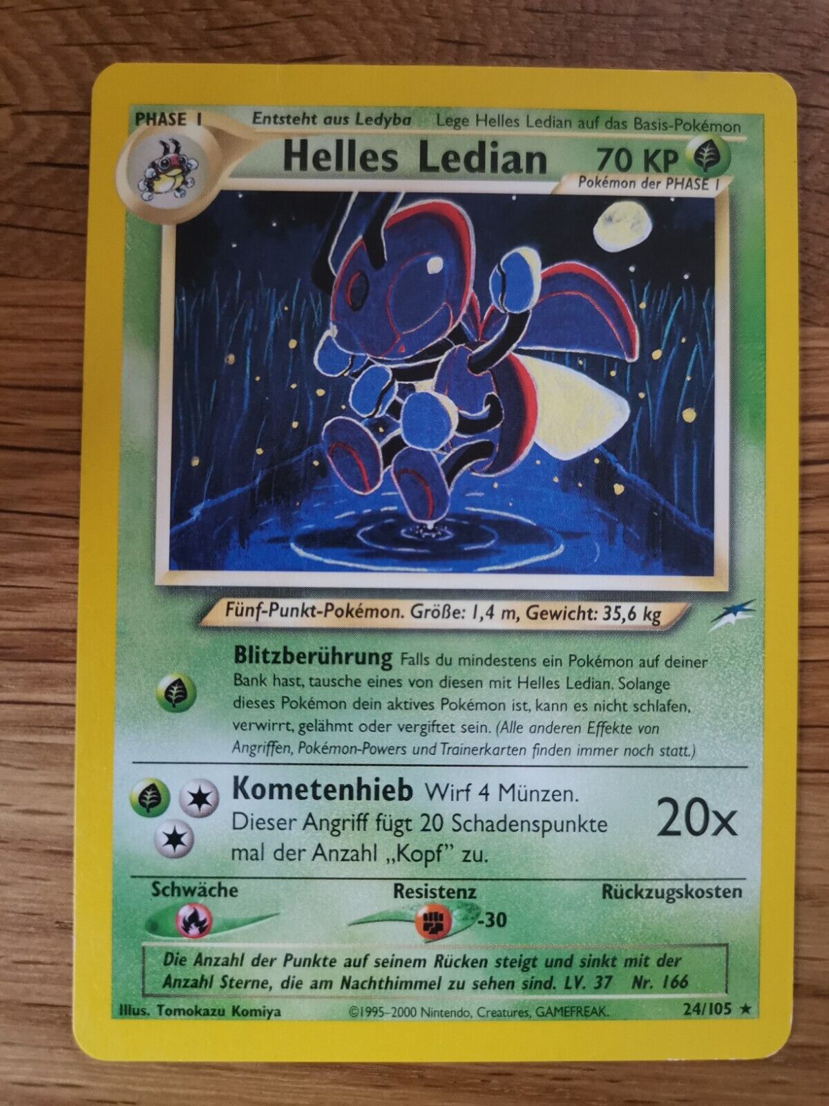 Bright Ledian 24/105 Neo Destiny Pokemon Card