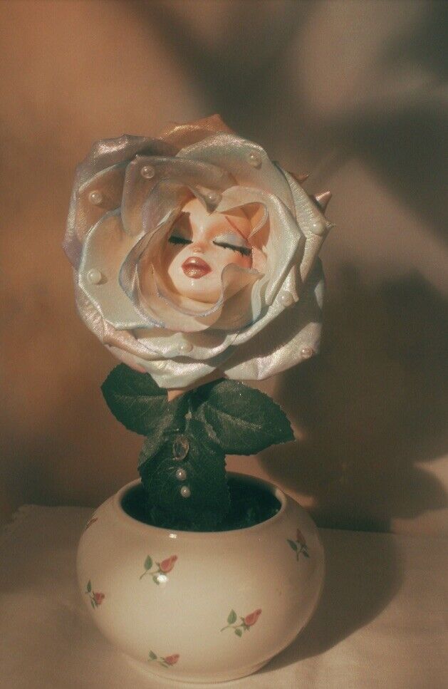 Alice in Wonderland Fairytale Garden Disney Inspired Potted Flower Figurine