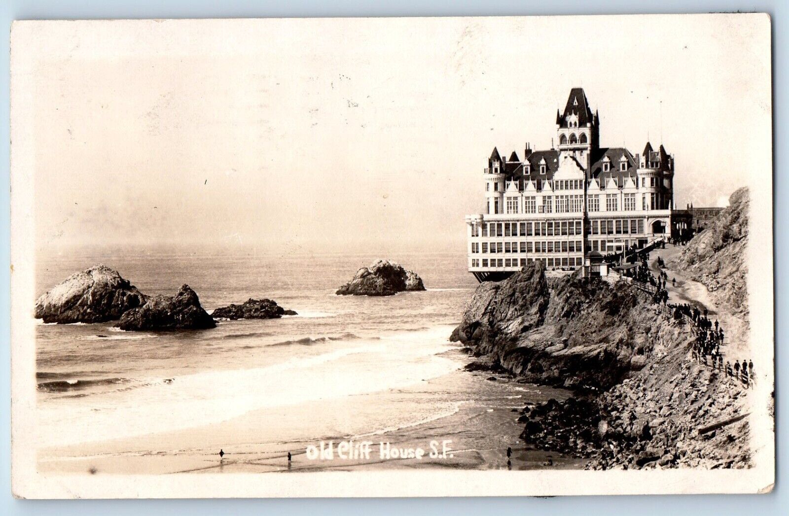 San Francisco California CA Postcard RPPC Photo On Cliff House SF 1927 Vintage