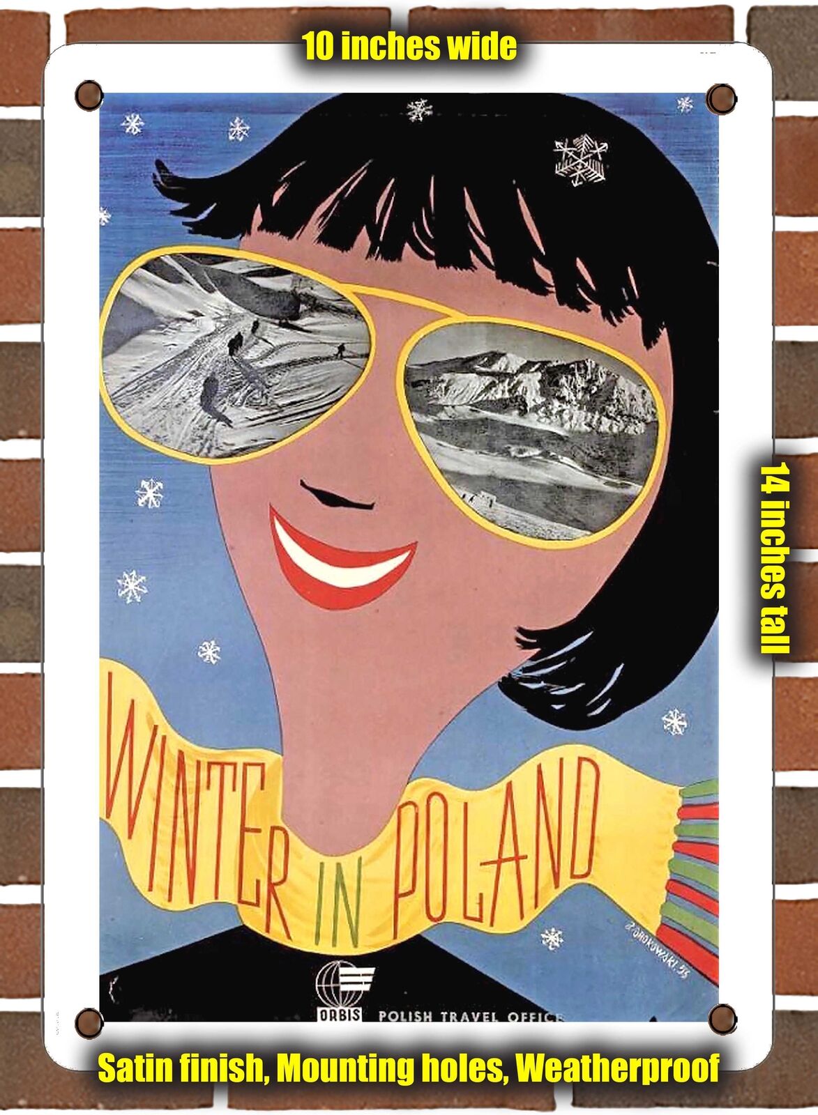 METAL SIGN - 1956 Winter in Poland - 10x14 Inches