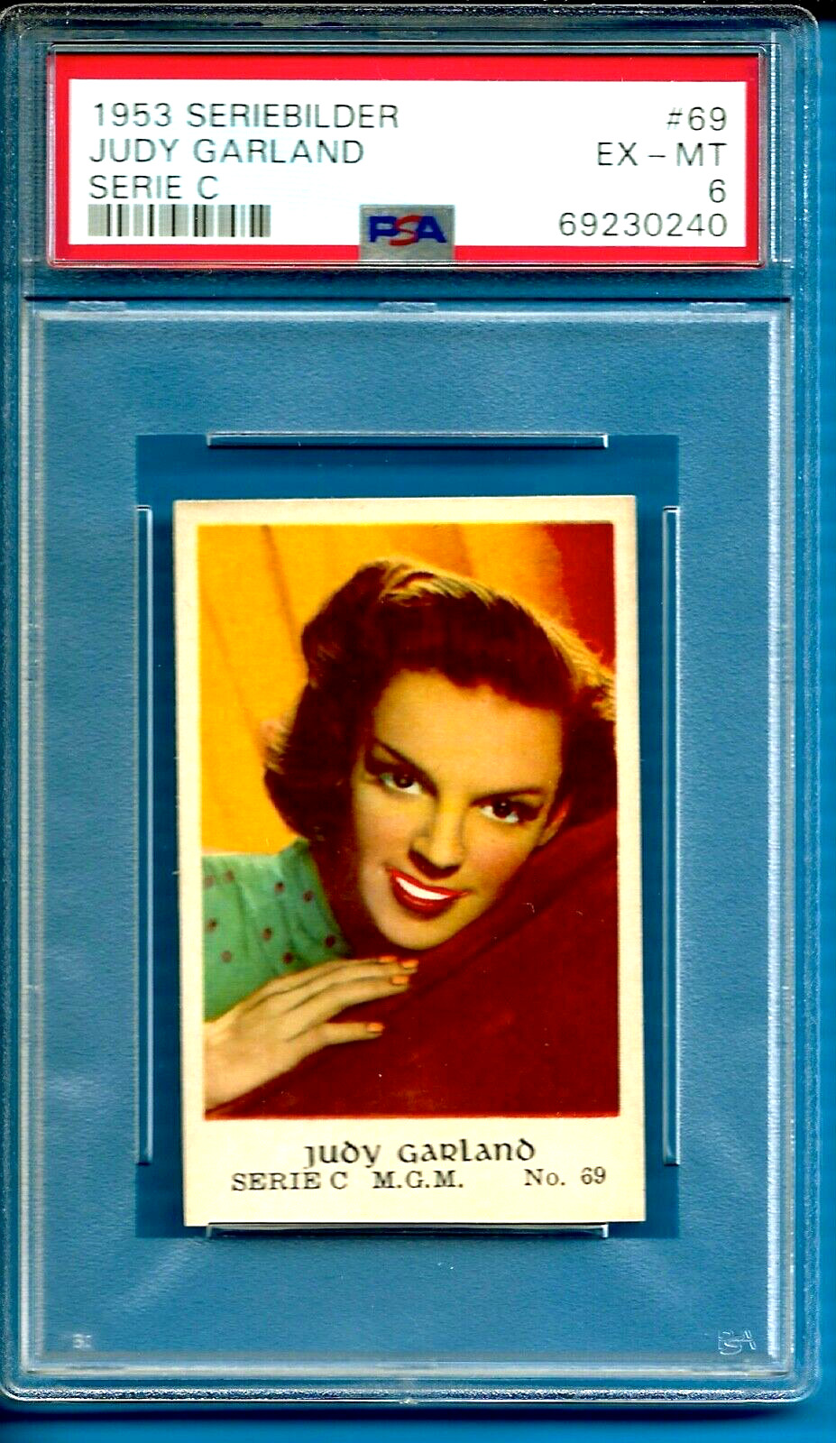 1953 Seriebilder (Dutch Serie C) #69 Judy Garland Psa 6 (Pop 1 - highest)
