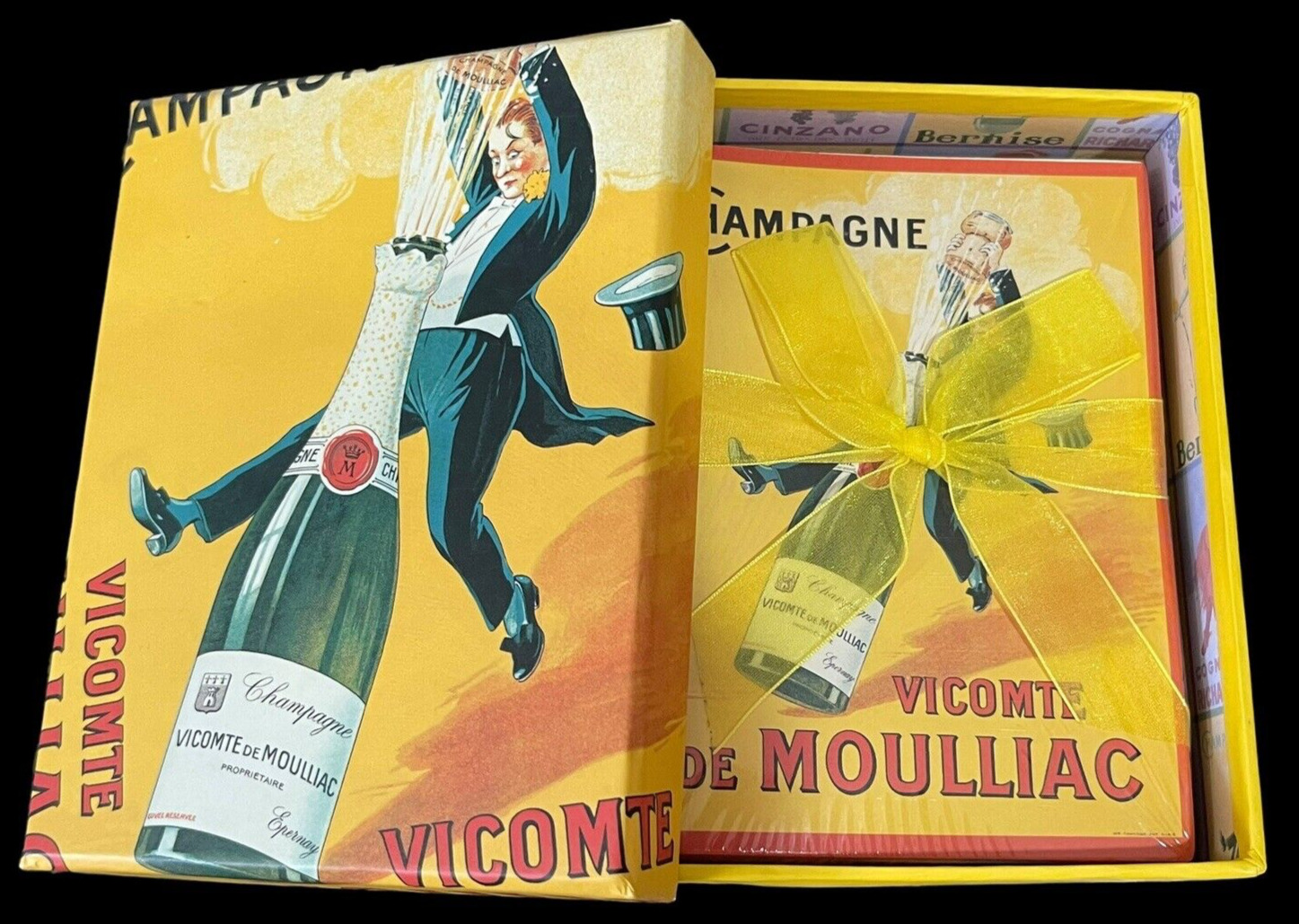 NEW Tri Coastal Design Box W/Note Cards 2003 Alcohol Theme Champagne Liquor Wine