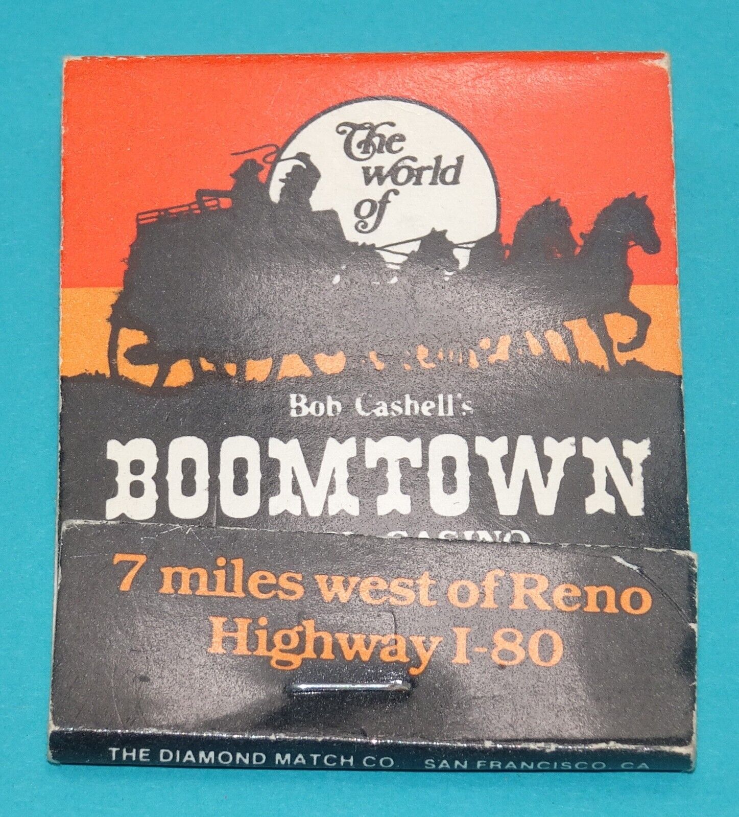 Boomtown Hotel Winnemucca, NV. Vintage Casino 20-Strike Matchbook Full Unstruck