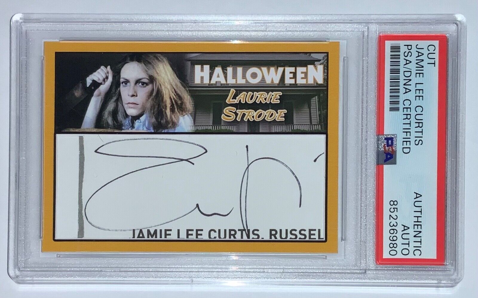 1978 Halloween Jamie Lee Curtis Auto Autograph Cut Custom Card PSA DNA